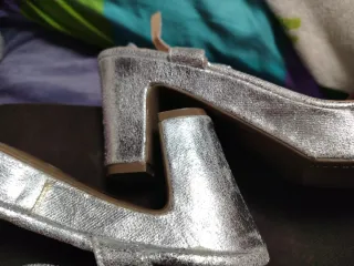 Sandalias Plataforma Plateadas