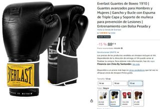 Everlast Guantes Boxeo 1910 Negro