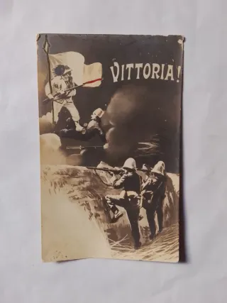 In regalo cartolina storica di Benito Mussolini...