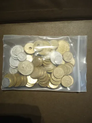 Lote monedas pesetas, duros y más