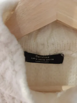 Jersey Bershka calado blanco Talla M