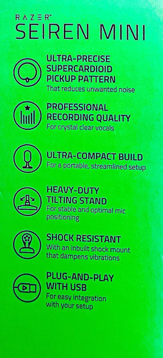 Razer Seiren Mini Micrófono USB Negro/Plata