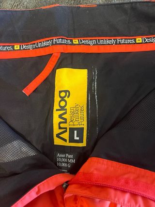 Pantalón esquí freeride AG naranja/rojo (Talla L)