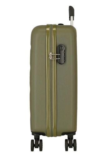 Maleta verde militar con ruedas. 38x55x20