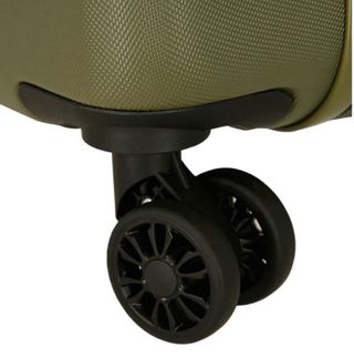 Maleta verde militar con ruedas. 38x55x20