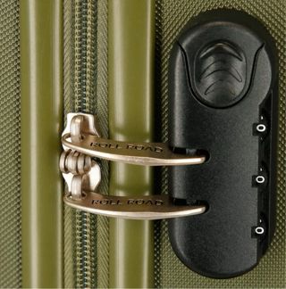 Maleta verde militar con ruedas. 38x55x20