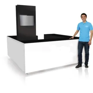 Mostrador / Kiosco Exhibición con torre-pantallas