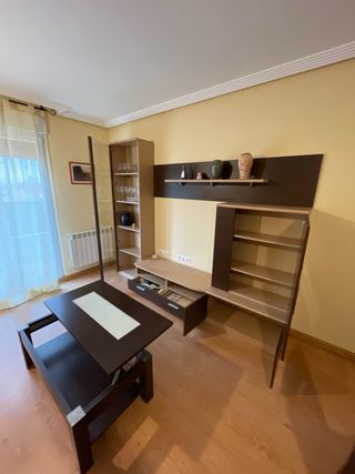 Conjunto Muebles TV Madera y Cristal