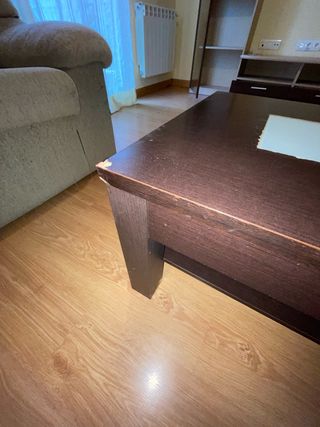 Conjunto Muebles TV Madera y Cristal