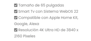 LG OLED SMART TV 65'' OLED65C26LD