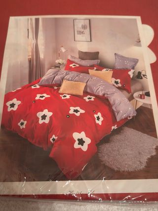 Juego de sábanas blancas,6 piezas,algodon