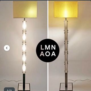 Lámpara de pie con tulipa rectangular