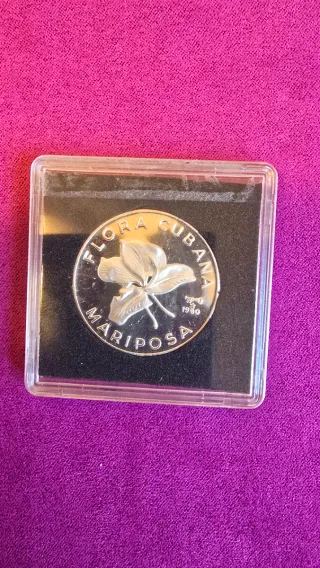 Moneda Flora Cubana Mariposa 1980