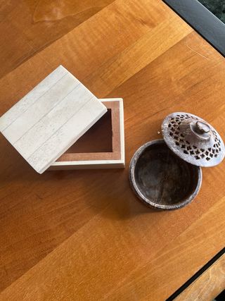 2 Portagioie Beige e Argento