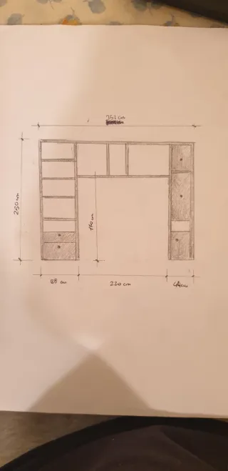 Libreria in legno massello