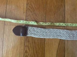 Cinturón trenzado beige 95 cm