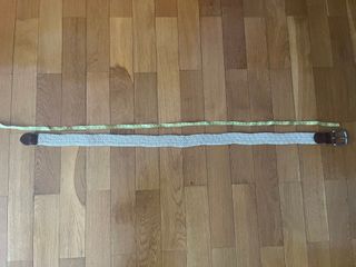 Cinturón trenzado beige 95 cm