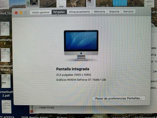 iMac 21,5 (finales 2013) Apple Ordenador