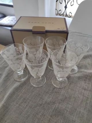 Set 6 Vasos Zara Home Florales