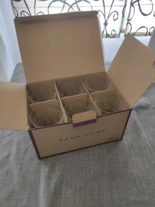 Set 6 Vasos Zara Home Florales