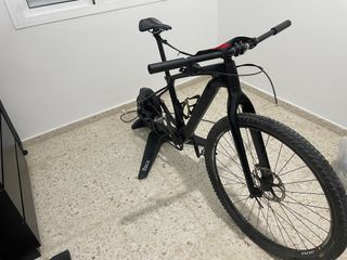 Bicicleta con rodillo