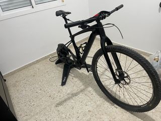 Bicicleta con rodillo