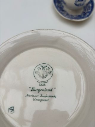 Vajilla Villeroy & Boch Azul y Blanco