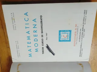 Matemáticas Moderna 3º Año 1967