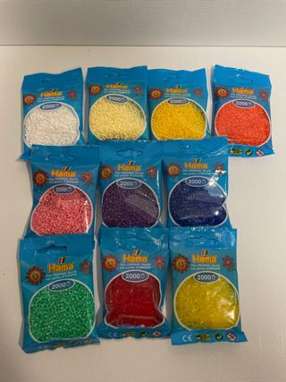 Lote 1.... 10 bolsas Hama beads Mini. Colores