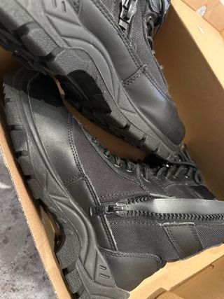 Botas de seguridad privada negras con cremallera