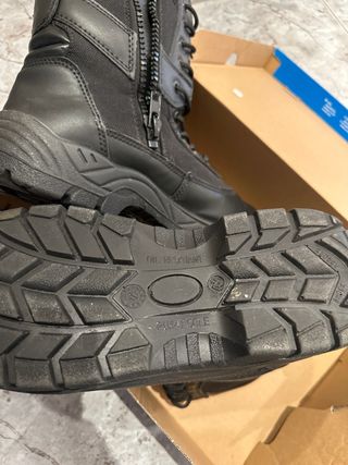 Botas de seguridad privada negras con cremallera
