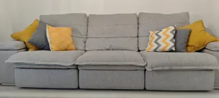 Sofá gris 3 plazas extraíbles