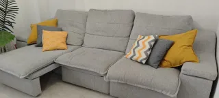 Sofá gris 3 plazas extraíbles