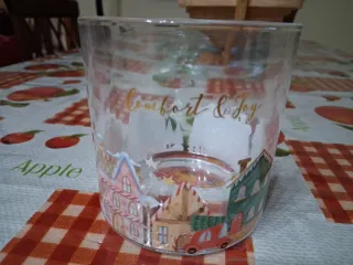 Porta candela Kasanova Natale Vetro