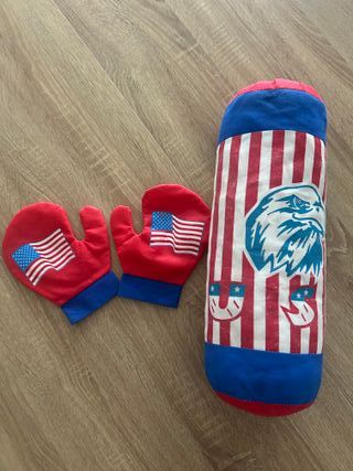 Saco boxeo infantil con guantes niño USA
