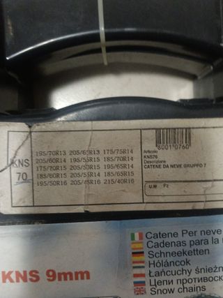 Catene da neve KNS 70 9mm
