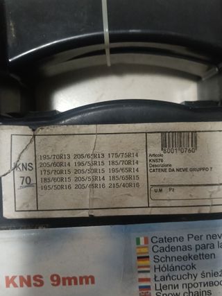 Catene da neve KNS 70 9mm