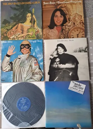 Lote 6 Vinilos LP Folk/Pop/Rock Años 70/80
