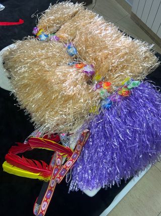 Pack Fiesta Hawaii: Falda y Pompones