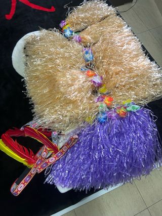 Pack Fiesta Hawaii: Falda y Pompones