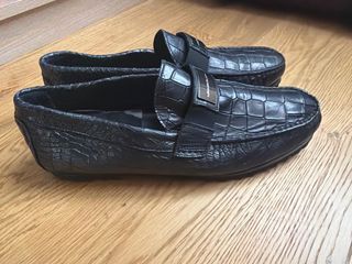 Zapatos  Mocasines Piel Cocodrilo negro