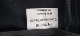 Pantalón negro tipo terciopelo corte recto