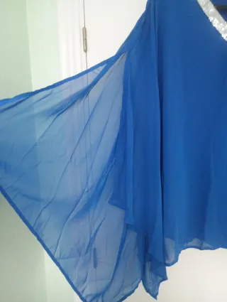 Conjunto mujer azul y plata