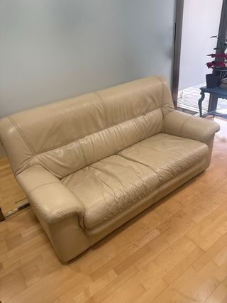 Sofá de piel para 2 personas.