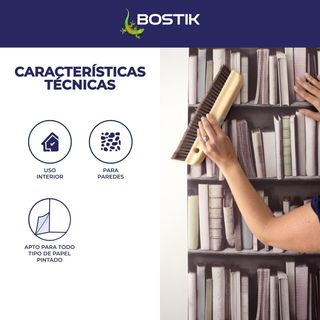 BOSTIK COLA PAPELES PINTADOS Rosa, Cola Papel Pint