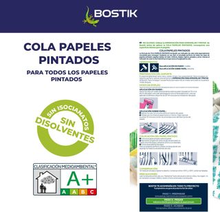 BOSTIK COLA PAPELES PINTADOS Rosa, Cola Papel Pint