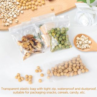 AiQInu 100 Piezas Bolsas Zip 6 x 8 cm, Bolsas Plas