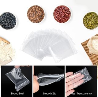 AiQInu 100 Piezas Bolsas Zip 6 x 8 cm, Bolsas Plas