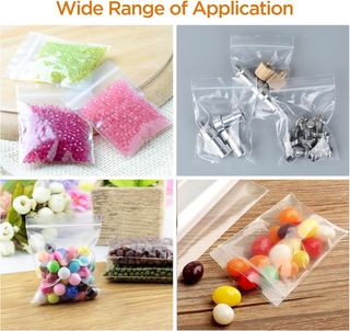 AiQInu 100 Piezas Bolsas Zip 6 x 8 cm, Bolsas Plas