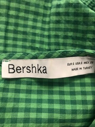 Blusa Bershka cuadros verde